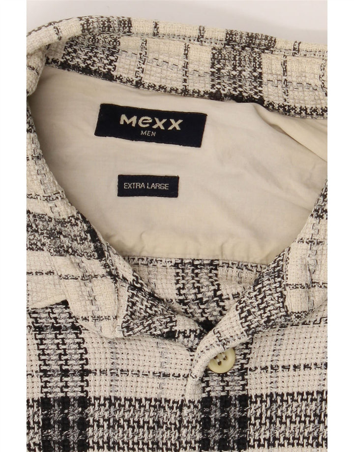 MEXX Mens Flannel Shirt XL Beige Check Vintage Mexx and Second-Hand Mexx from Messina Hembry 