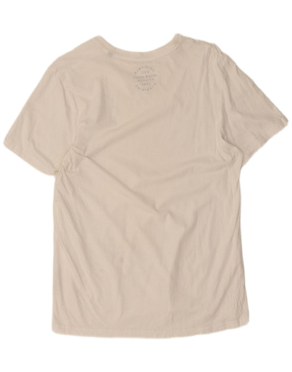 Camiseta masculina Jack & Jones grande algodão branco