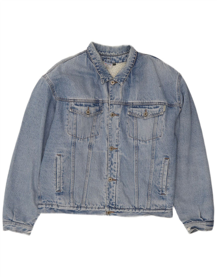 Jaqueta jeans masculina Sherpa da Paddock IT 52/54 XL algodão azul