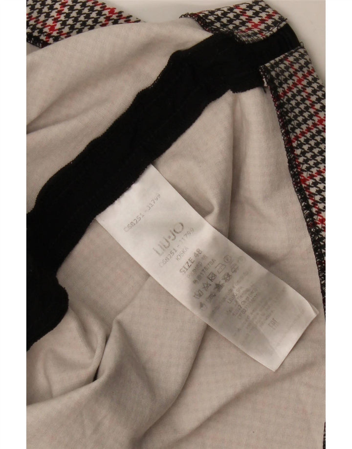 Liu Jo Mini saia feminina IT 48 XL W36 Viscose Houndstooth multicolorida