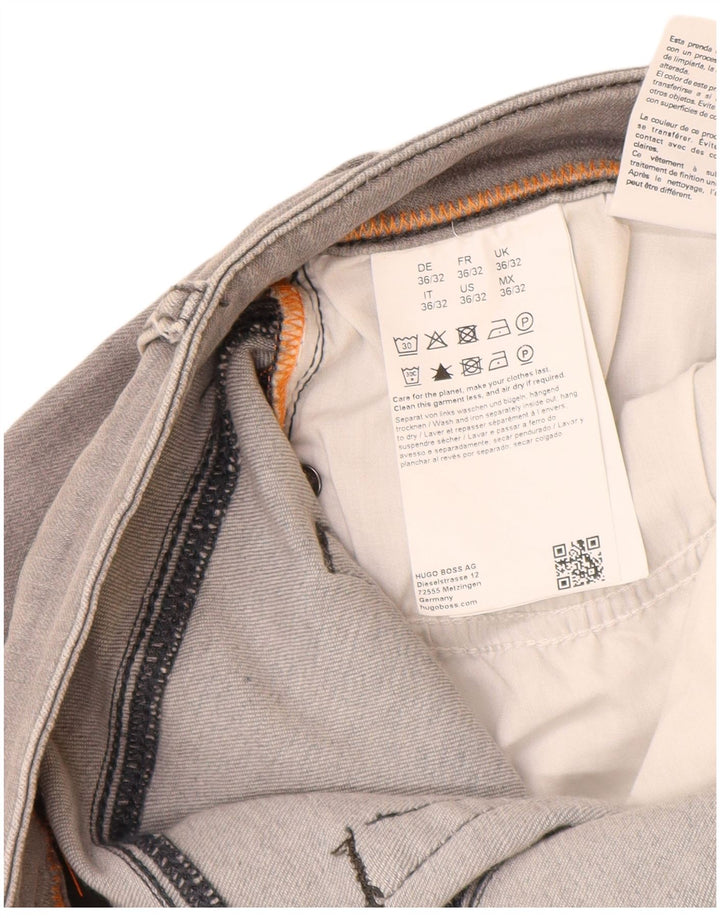 Hugo Boss Jeans reto masculino W36 L30 algodão cinza