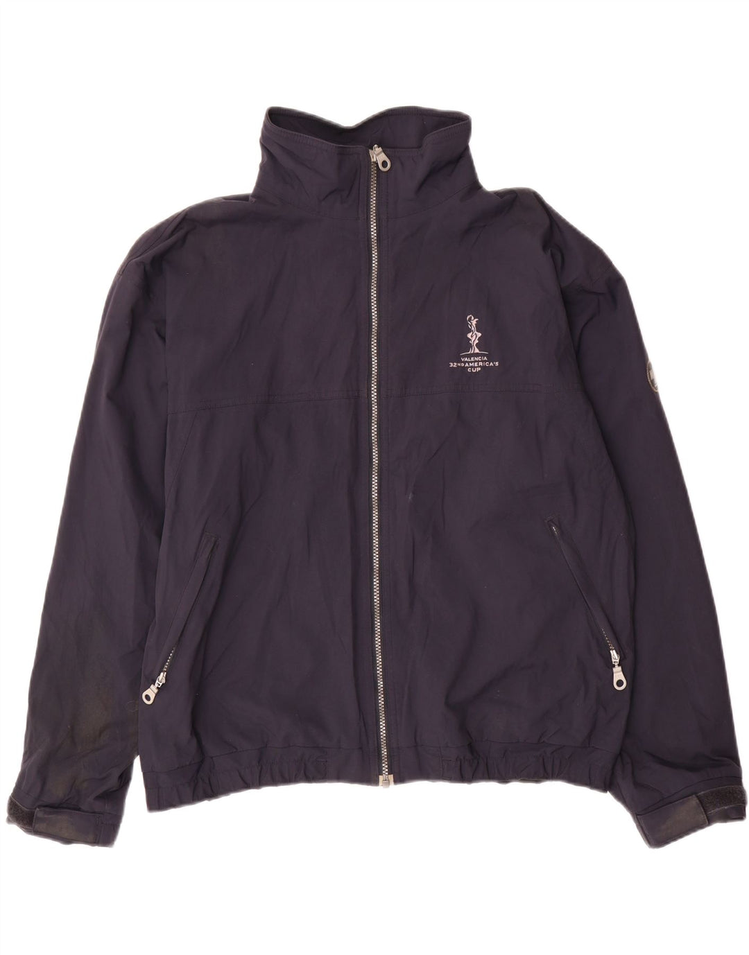 Jaqueta de chuva masculina MURPHY & NYE de ajuste solto Reino Unido 38 médio azul marinho nylon