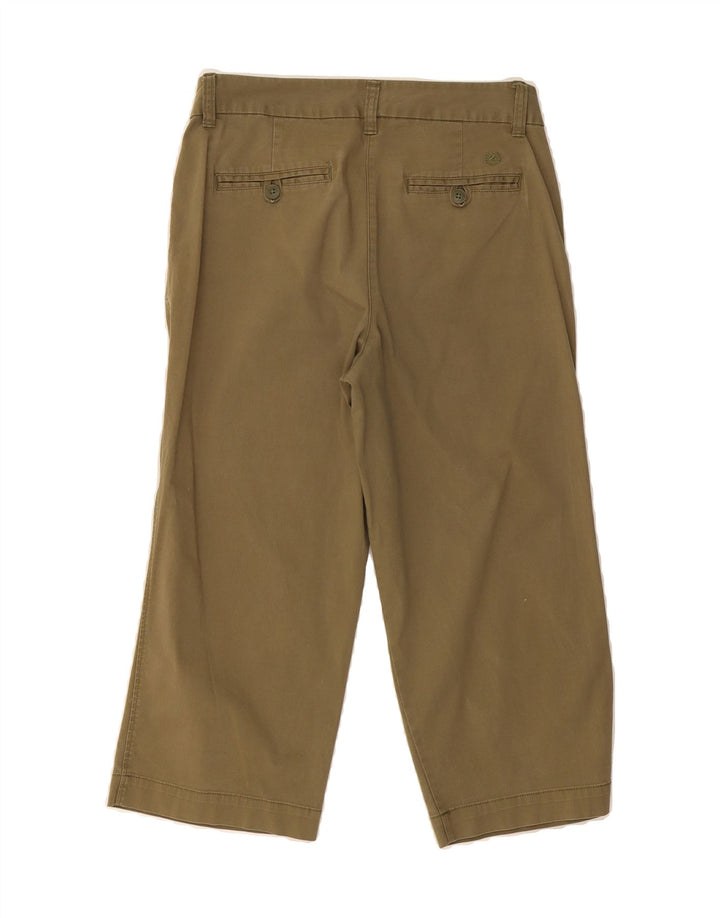 IZOD Womens Straight Capri Trousers US 6 Medium W30 L21 Khaki Cotton Vintage Izod and Second-Hand Izod from Messina Hembry 