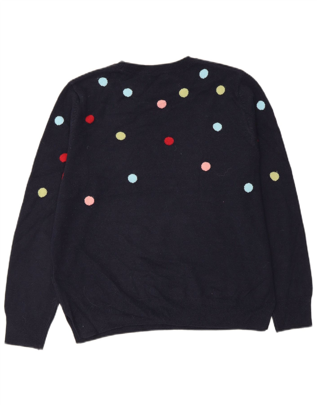 Suéter feminino MARKS & SPENCER com gola redonda Reino Unido 14 médio azul marinho