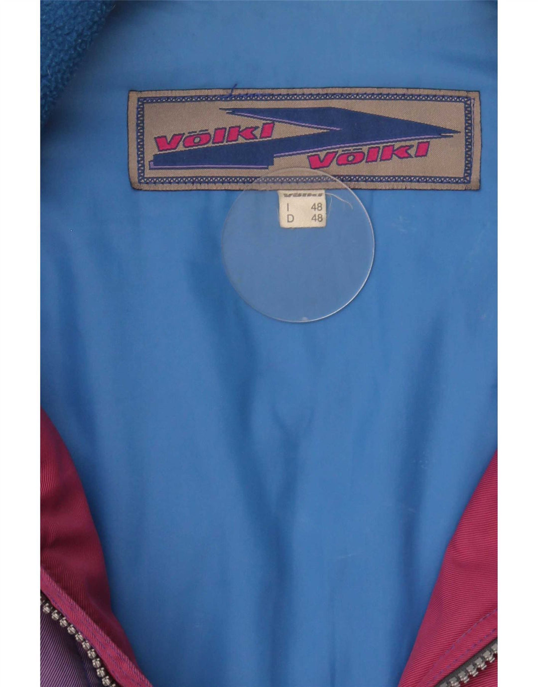 Jaqueta de esqui masculina Volkl EU 48 poliamida colorblock azul médio