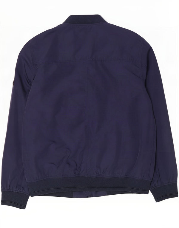 Jaqueta bomber masculina Ben Sherman Reino Unido 40 grande poliéster azul marinho