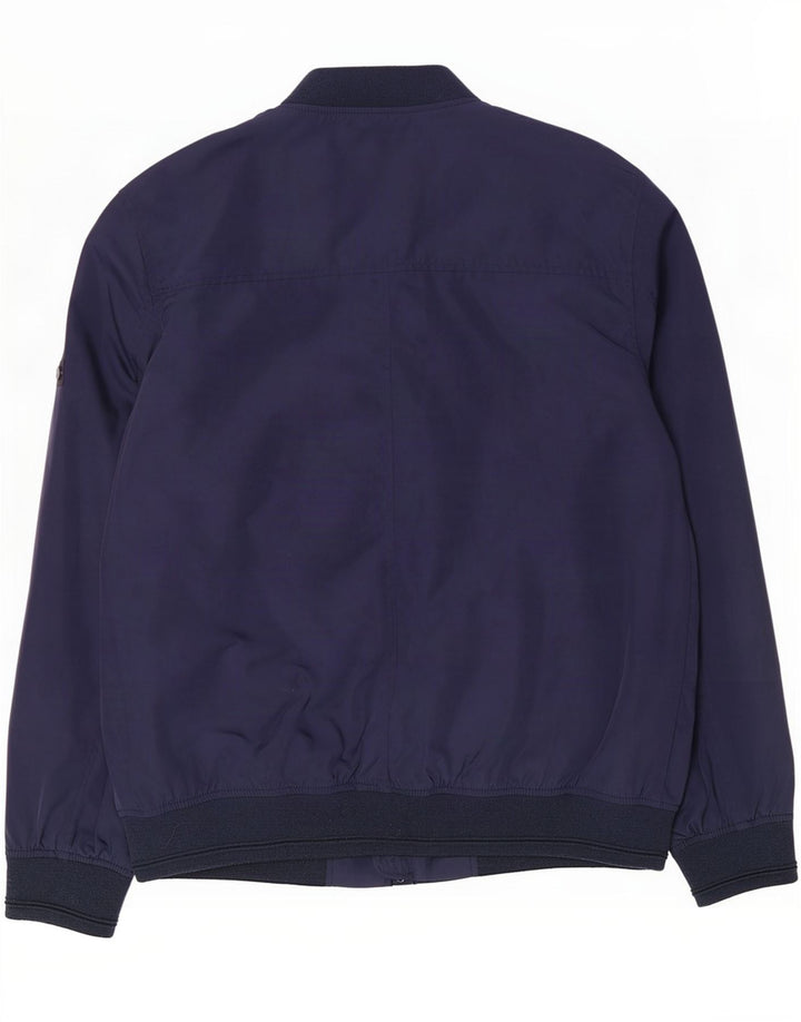 Jaqueta bomber masculina Ben Sherman Reino Unido 40 grande poliéster azul marinho