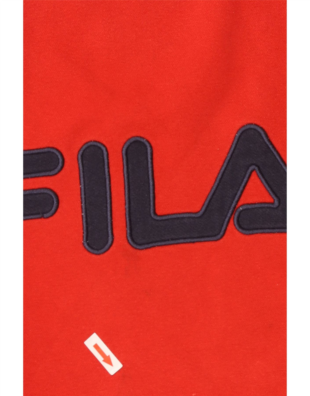 Fila Mens Graphic Moletom Jumper Pequeno Algodão Vermelho