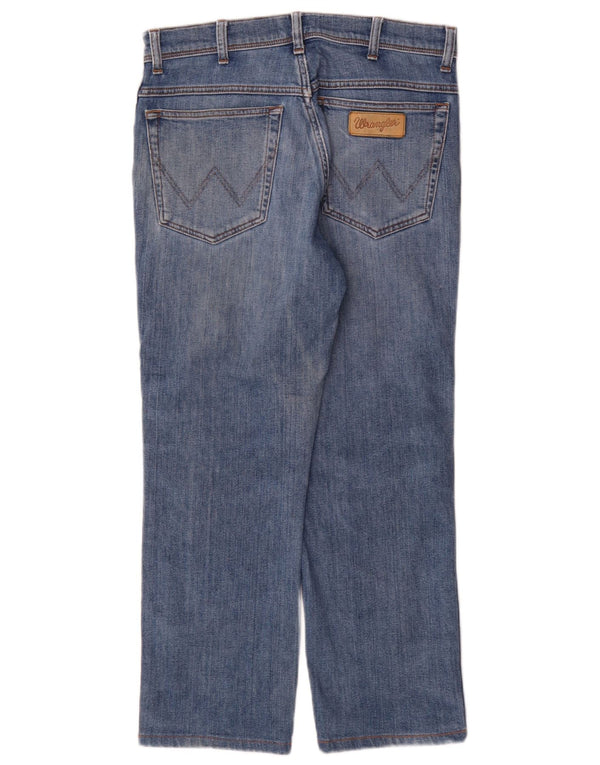 Wrangler Masculino Texas Straight Jeans W32 L27 Azul Algodão