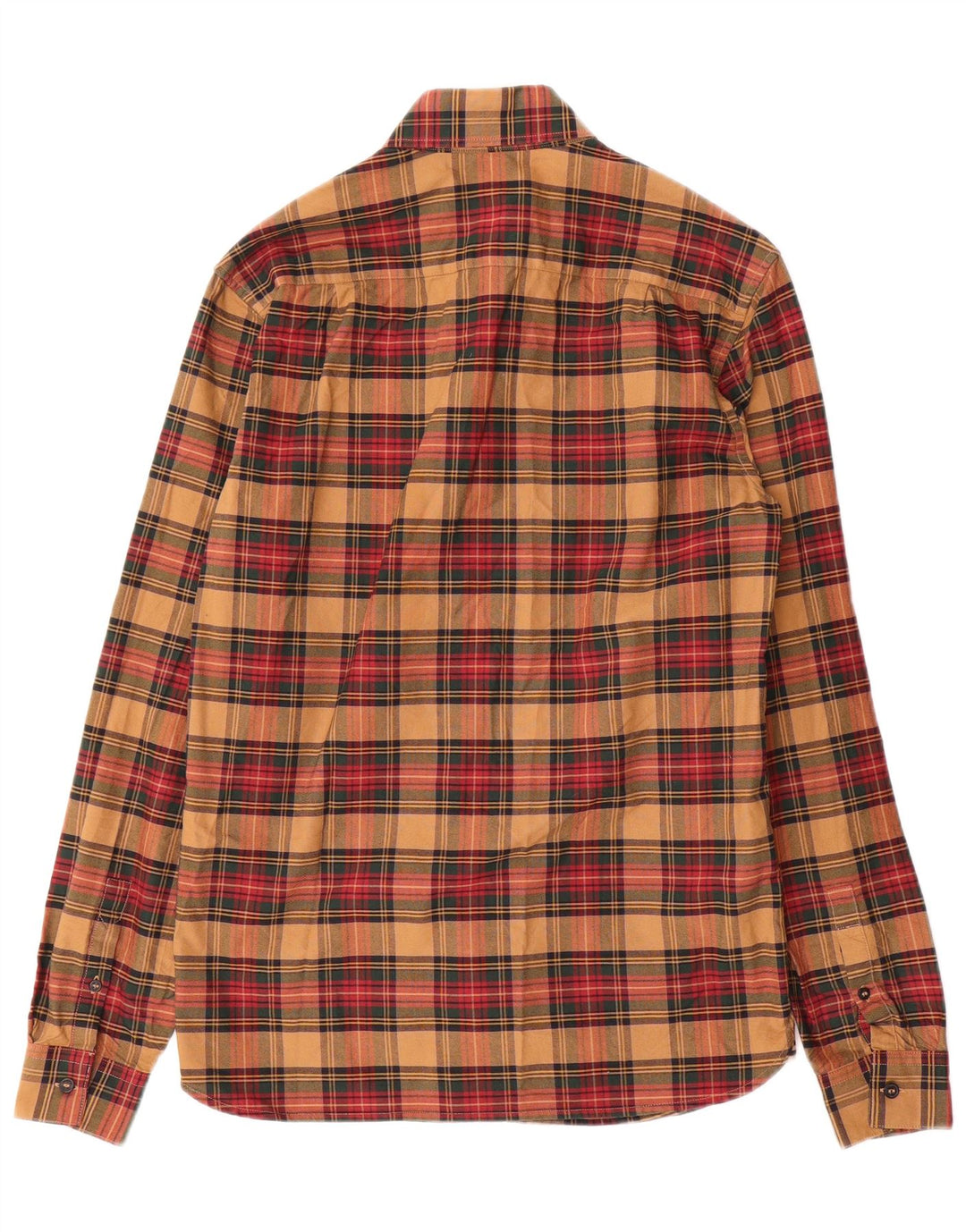 Camisa masculina Fred Perry pequena xadrez marrom algodão
