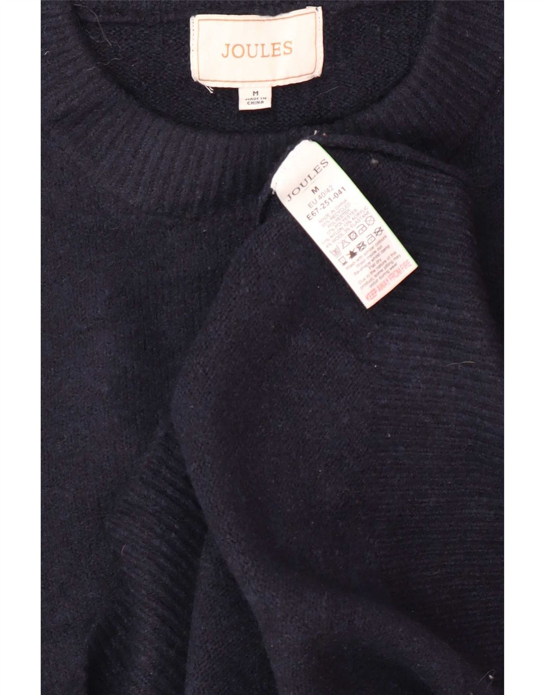 Regata feminina Joules Crop Vest UK 14 poliéster azul marinho médio