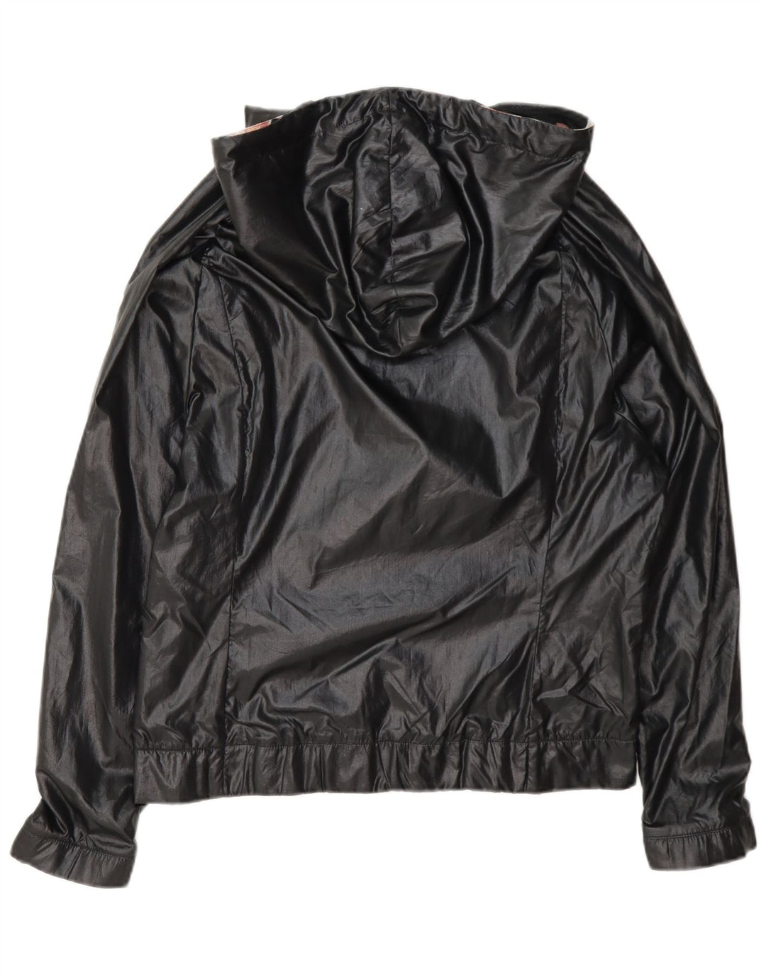 Adidas Womens Hooded Oversized Rain Jacket UK 8 Pequeno Preto Poliamida