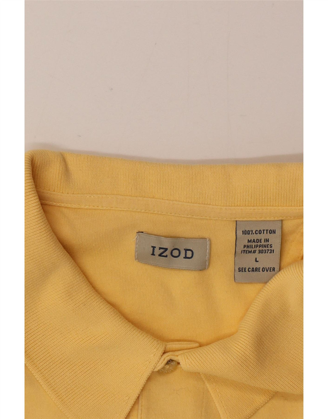 Camisa polo masculina Izod grande algodão amarelo