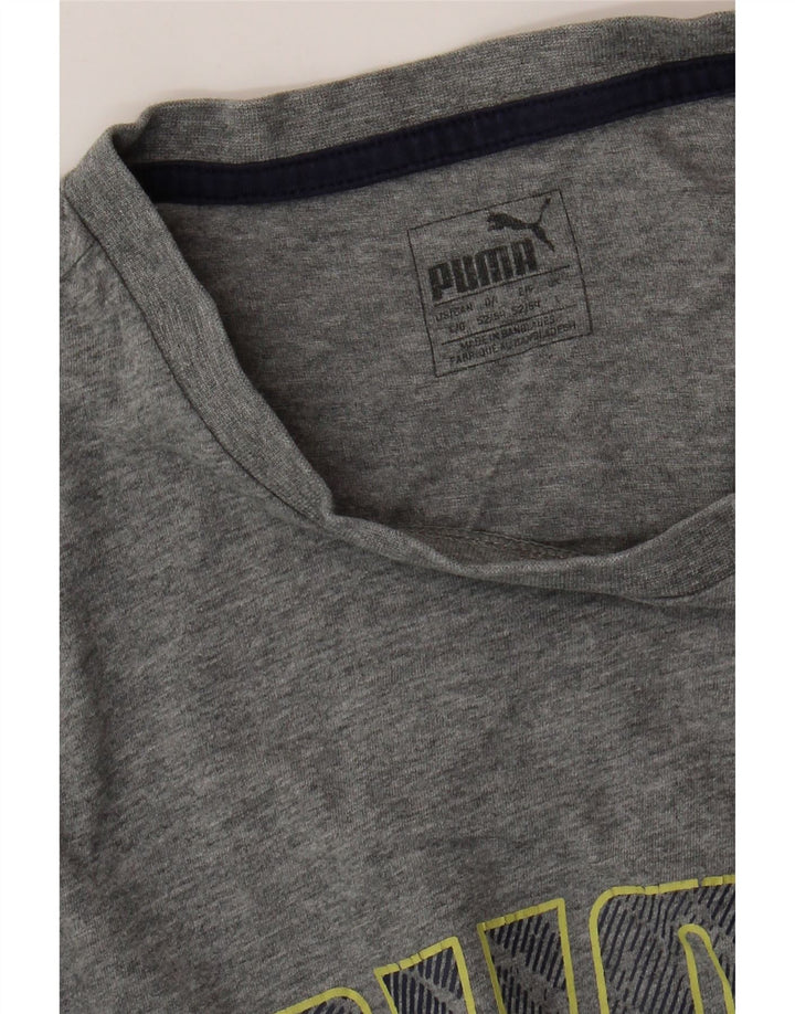 Camiseta gráfica masculina PUMA grande cinza