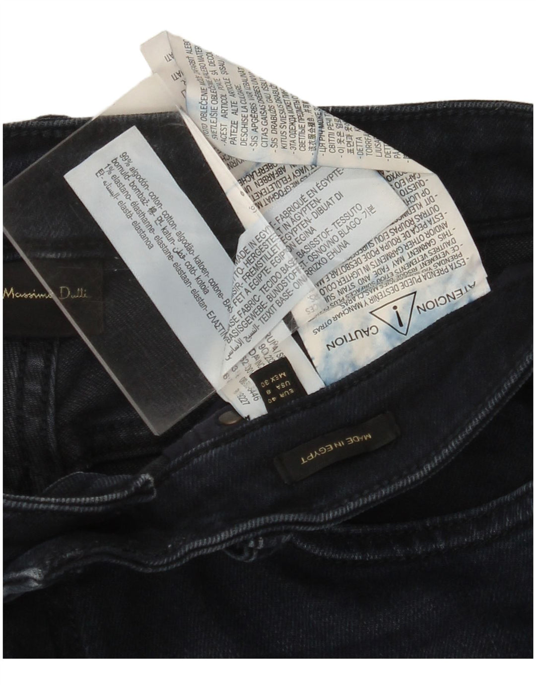 Calça jeans feminina MASSIMO DUTTI EU 40 médio W30 L27 algodão azul marinho