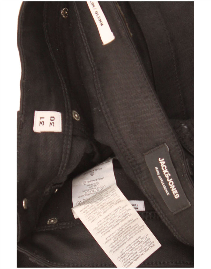 Jack & Jones Masculino GLENN Slim Jeans W31 L30 Algodão Preto
