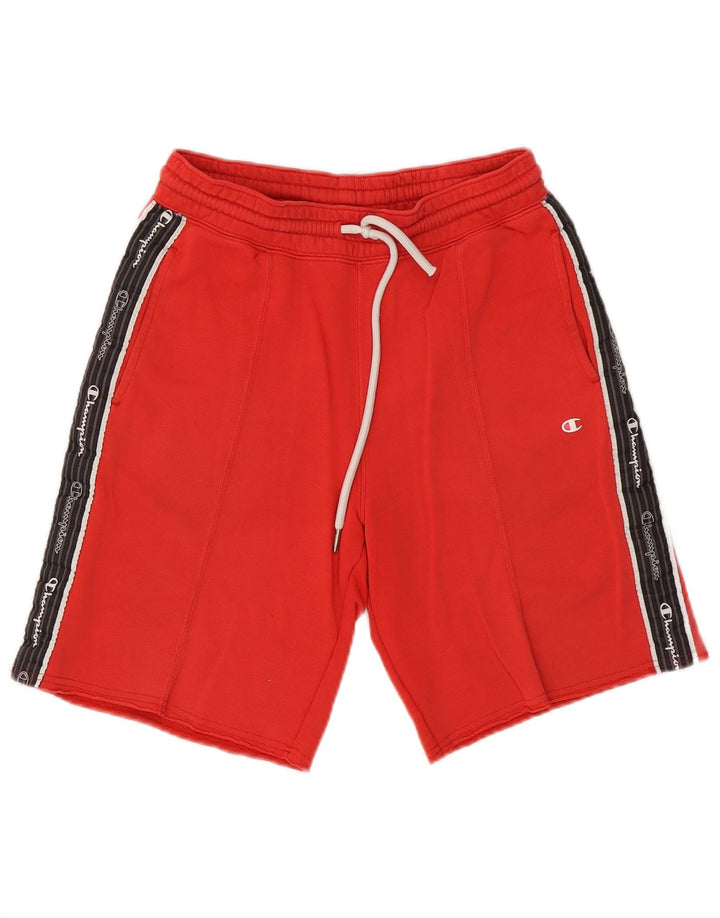 Shorts esportivos gráficos masculinos Champion pequeno bloco colorido vermelho