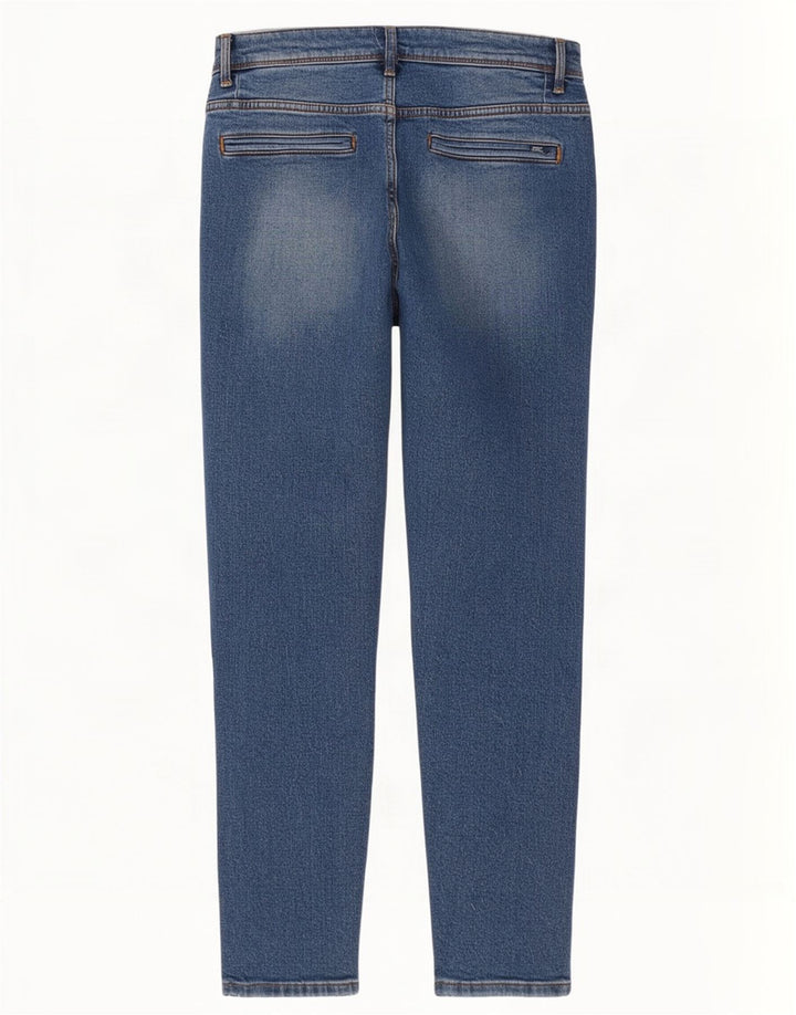 Zara Jeans skinny masculino desgastado UE 38 pequeno W30 L30 azul