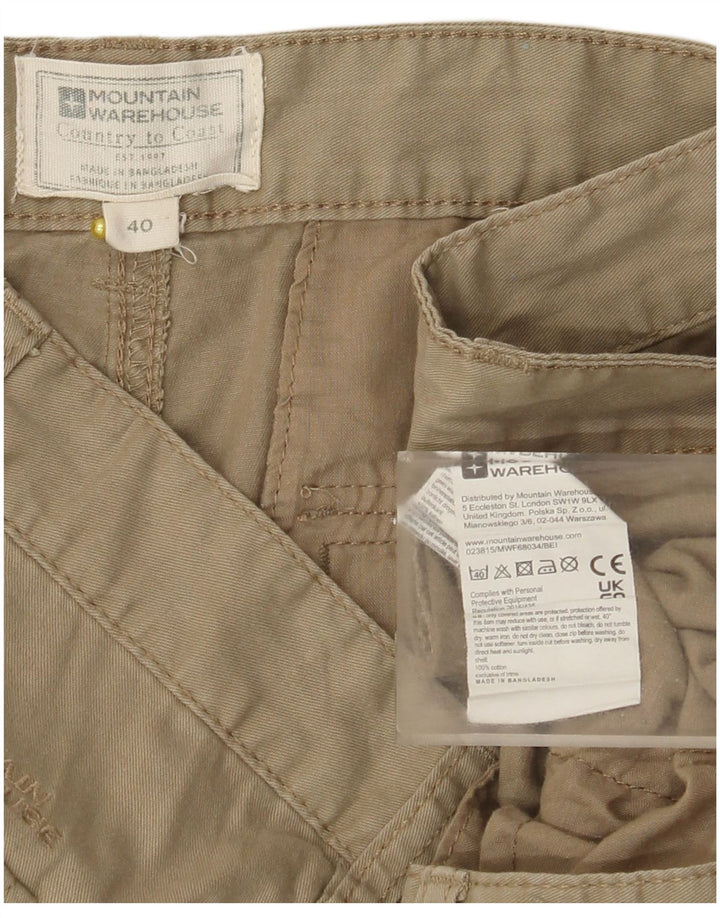 Shorts cargo masculino Mountain Warehouse W40 XL algodão cáqui