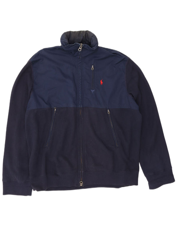 Polo Ralph Lauren Jaqueta masculina de agasalho 2XL azul marinho bloco colorido