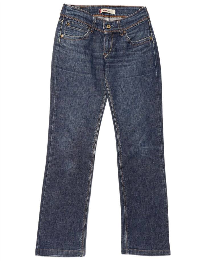 Calça jeans feminina Levi's 570 Straight W29 L30 azul algodão