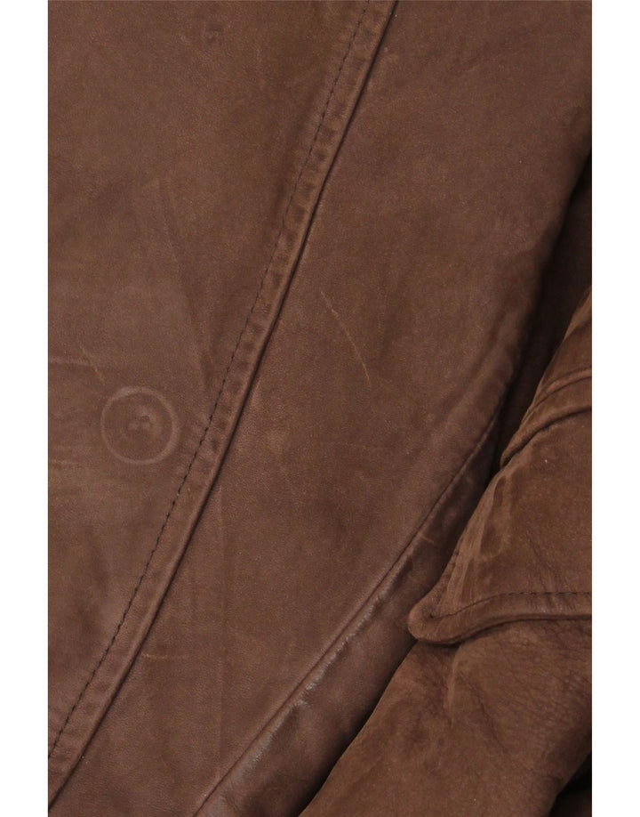 Jaqueta de couro masculina vintage UK 42 XL couro marrom
