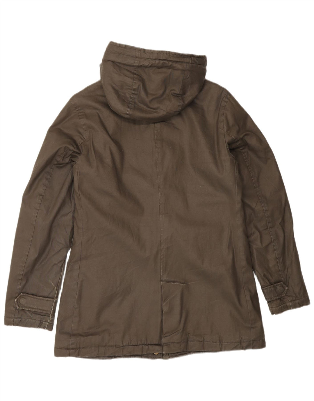 CHAMPION Jaqueta feminina Sherpa Parka com capuz UK 6 XS algodão cáqui