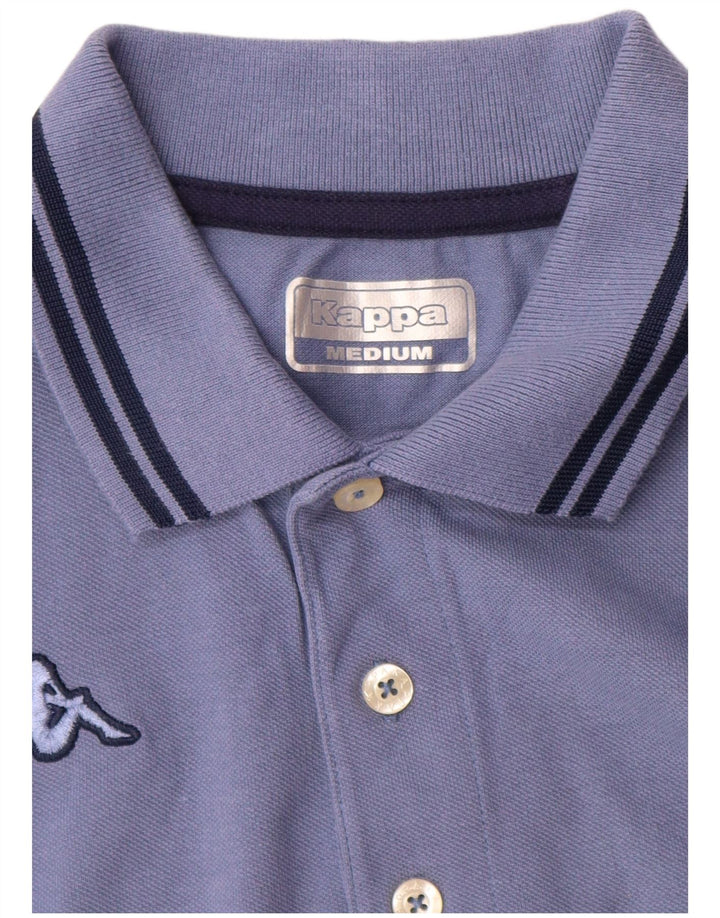 Camisa polo masculina Kappa algodão azul médio
