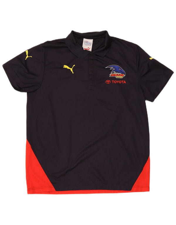 Camisa polo masculina Puma XL azul marinho colorblock poliéster