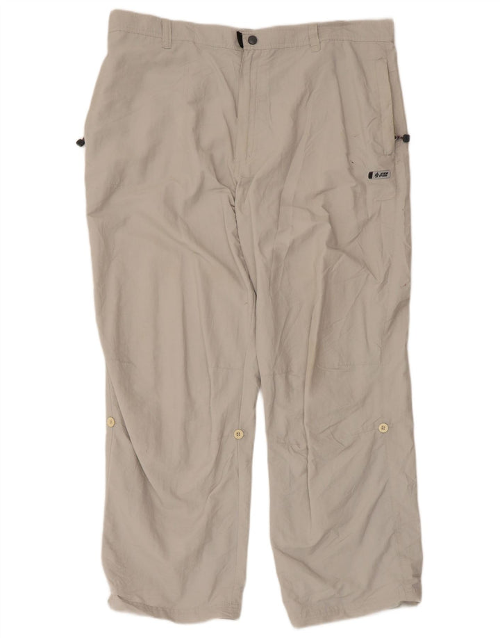 Calça cargo feminina reta Marks & Spencer W40 L29 cinza poliamida
