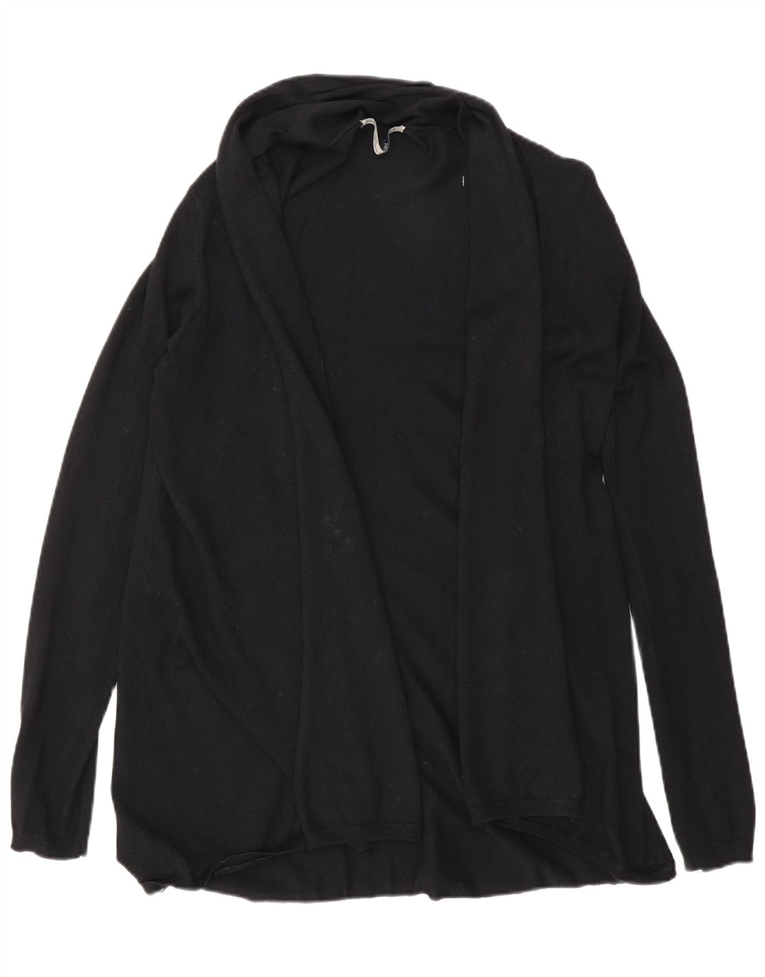 Zara Suéter Cardigan Aberto Feminino Reino Unido 12 Médio Preto