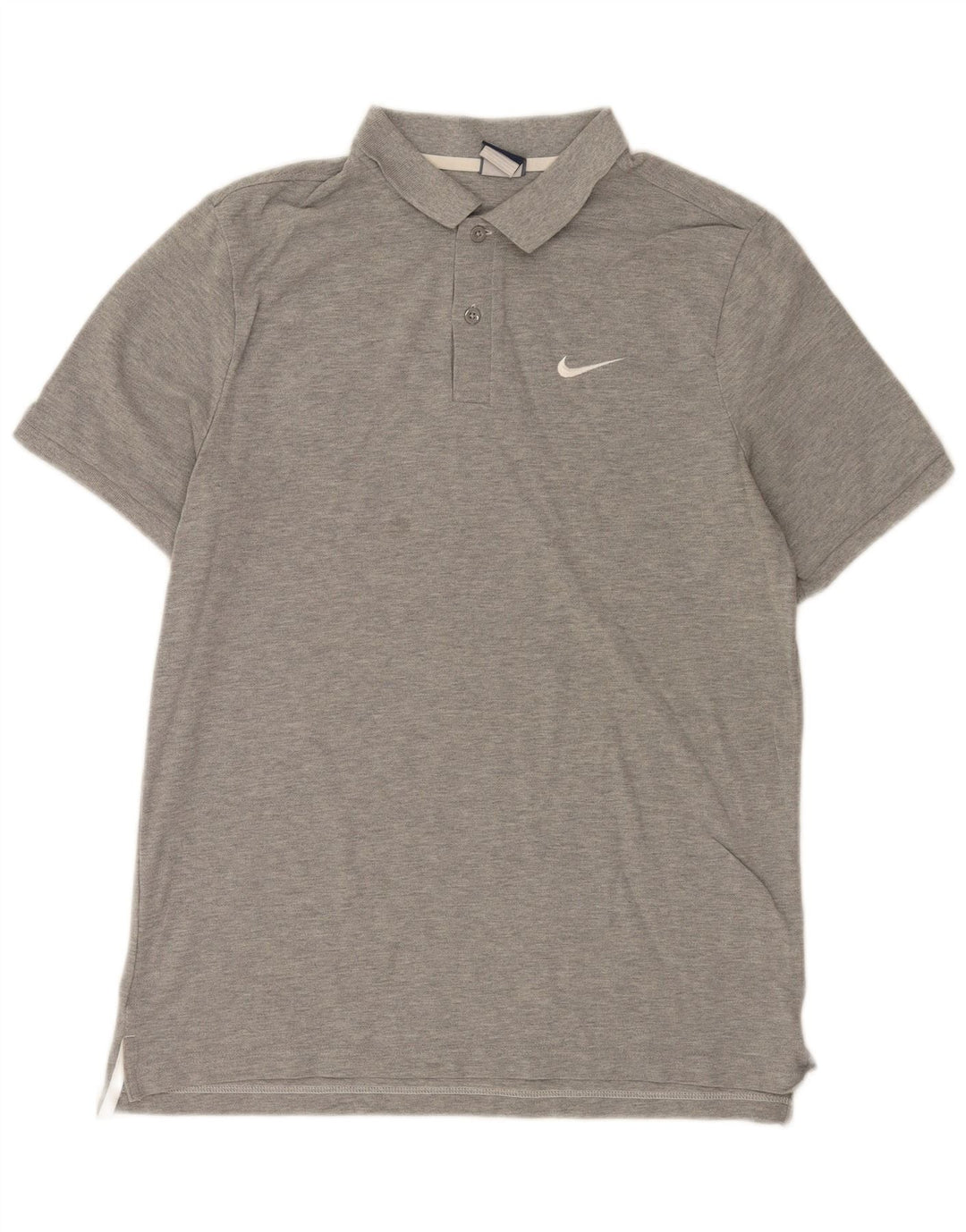 Camisa polo masculina Nike grande algodão manchado cinza