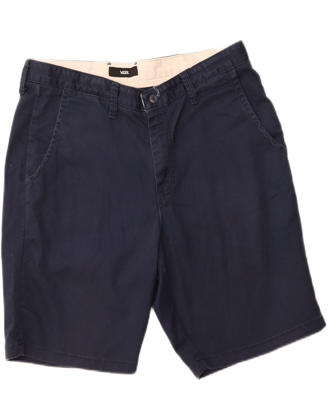 VANS Mens Chino Shorts W34 Grande Algodão Azul Marinho