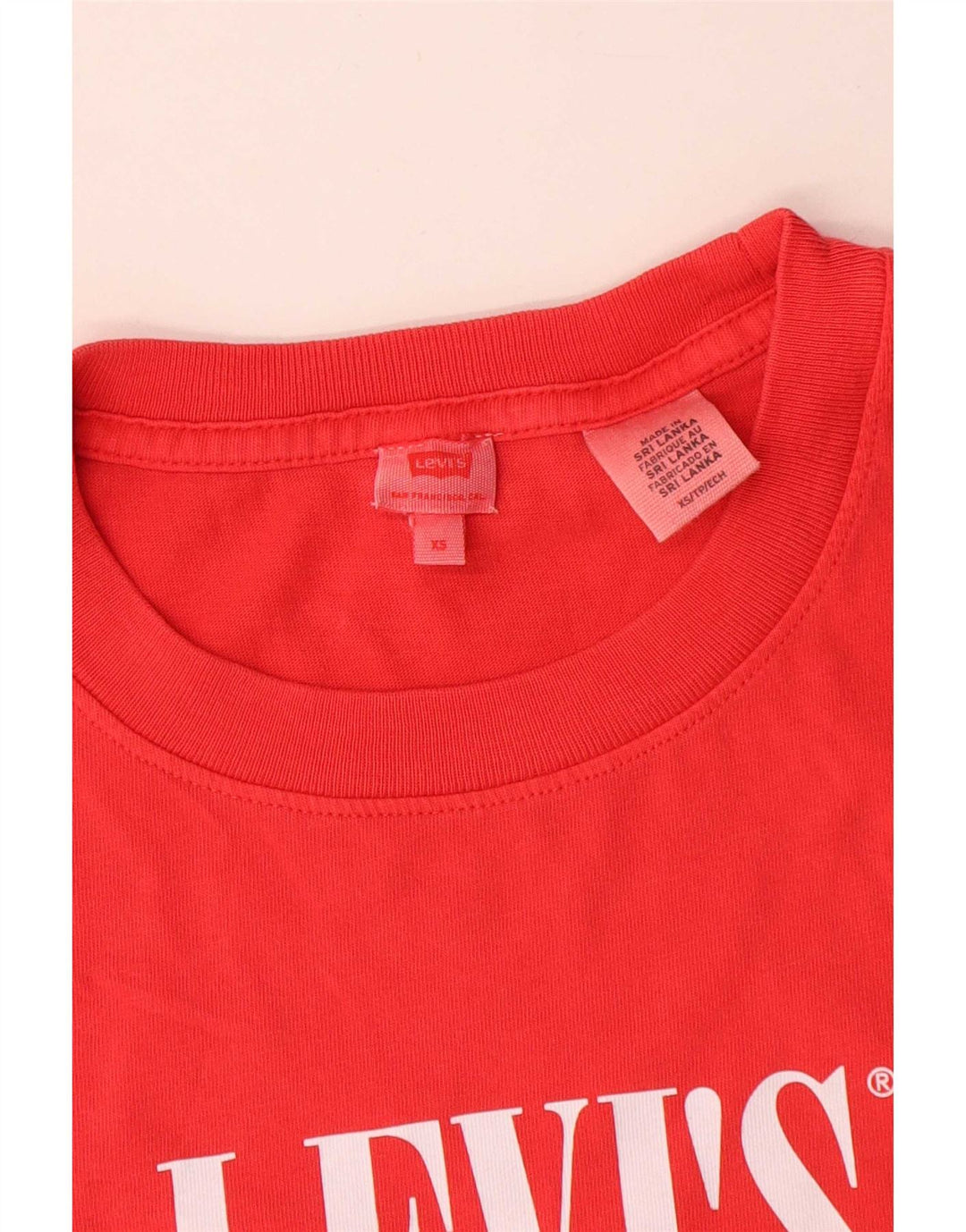 Camiseta feminina Levi's Oversized Graphic UK 6 XS Vermelho