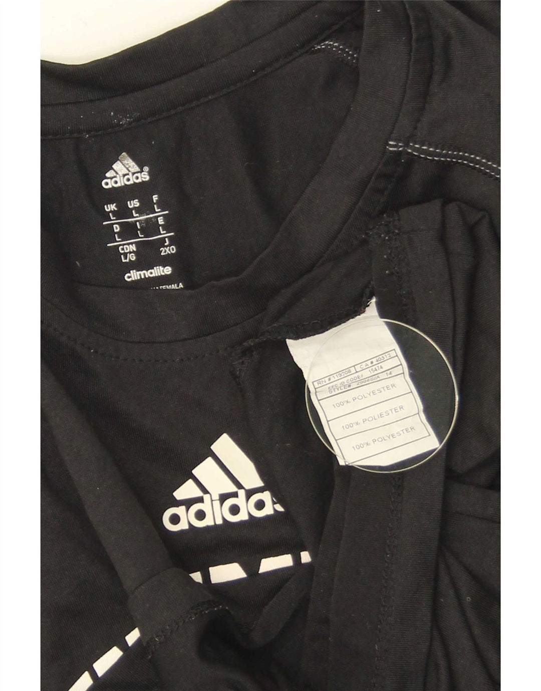 Adidas Mens UNC Pembroke Graphic Camiseta Top Grande Poliéster Preto