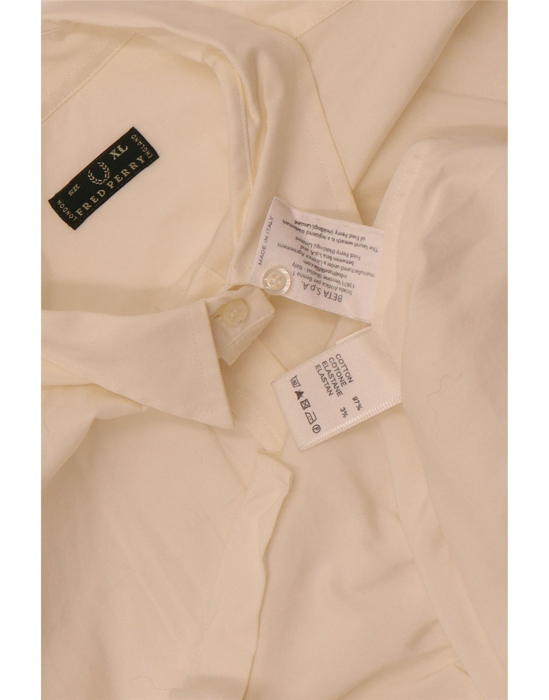 Camisa feminina Fred Perry UK 18 XL algodão branco