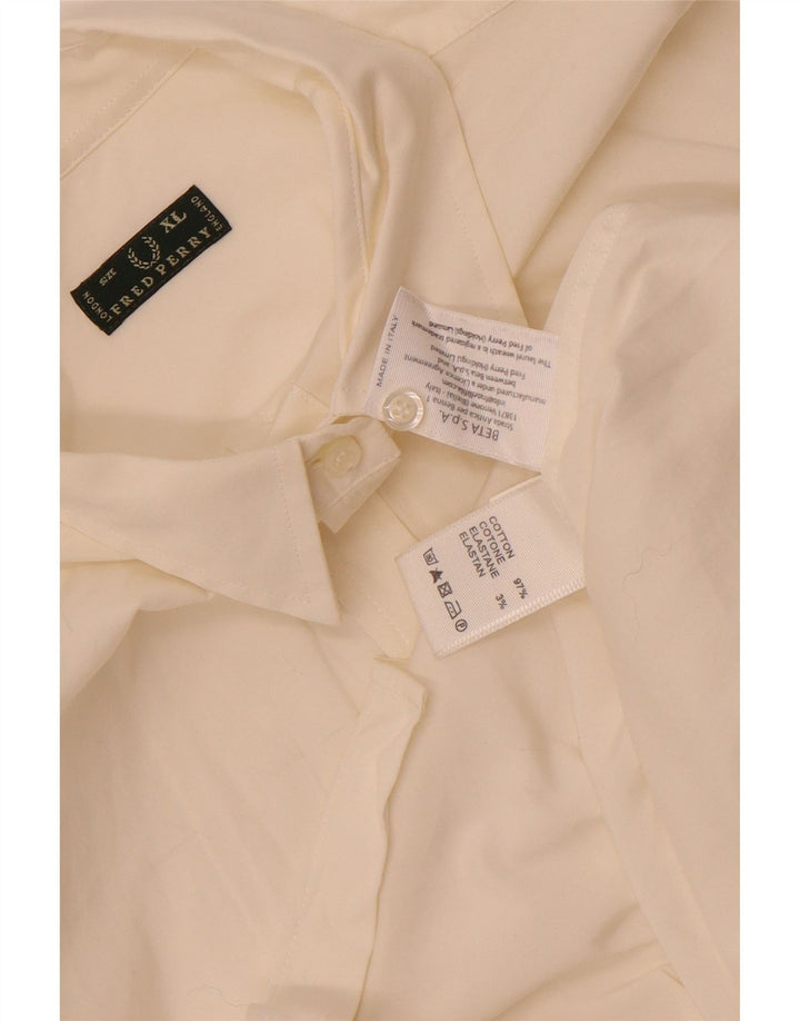 Camisa feminina Fred Perry UK 18 XL algodão branco