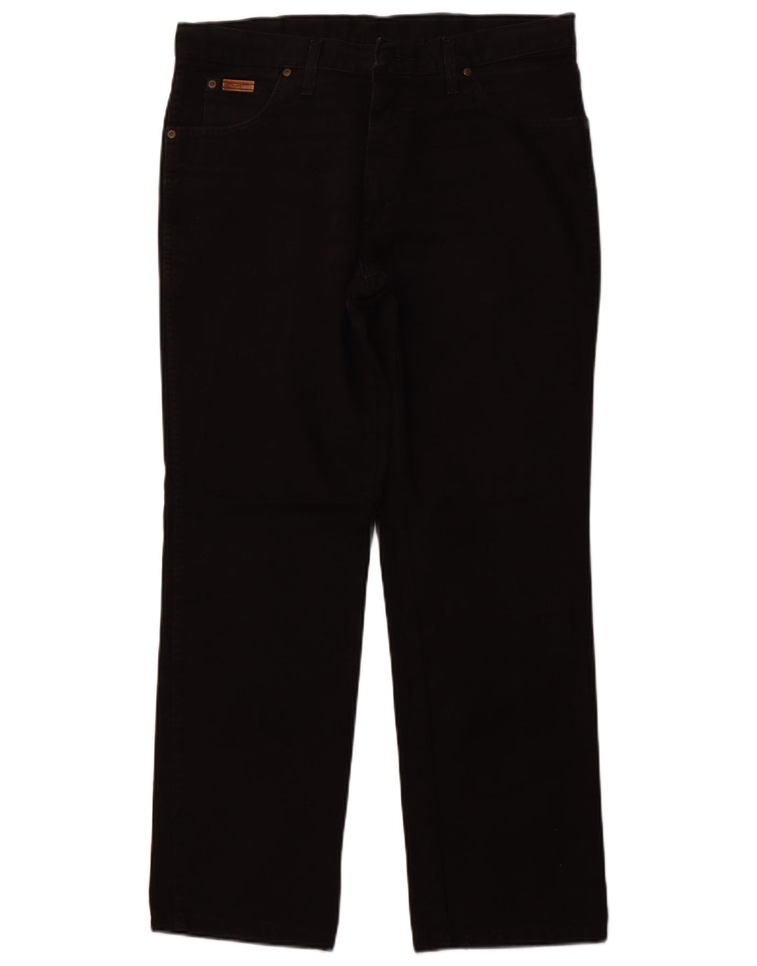 WRANGLER Masculino Texas Straight Jeans W36 L30 Algodão Preto