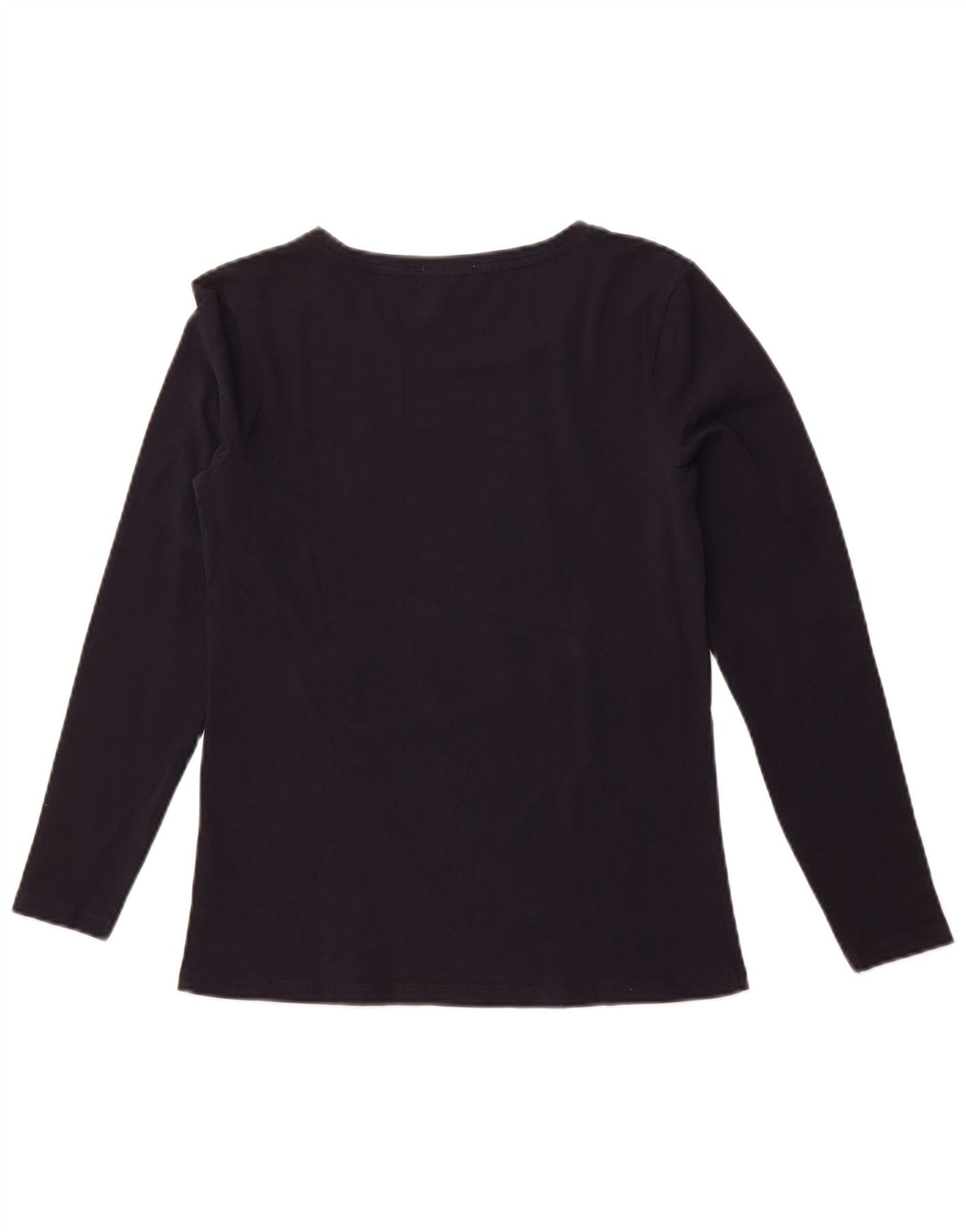 Top gráfico feminino BARBOUR manga comprida Reino Unido 10 pequeno azul marinho Natal