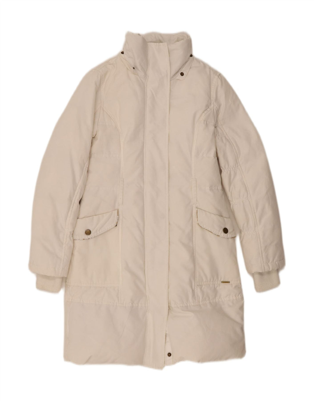 GAS Womens Padded Coat IT 38 XS White Cotton Vintage Gas and Second-Hand Gas from Messina Hembry 
