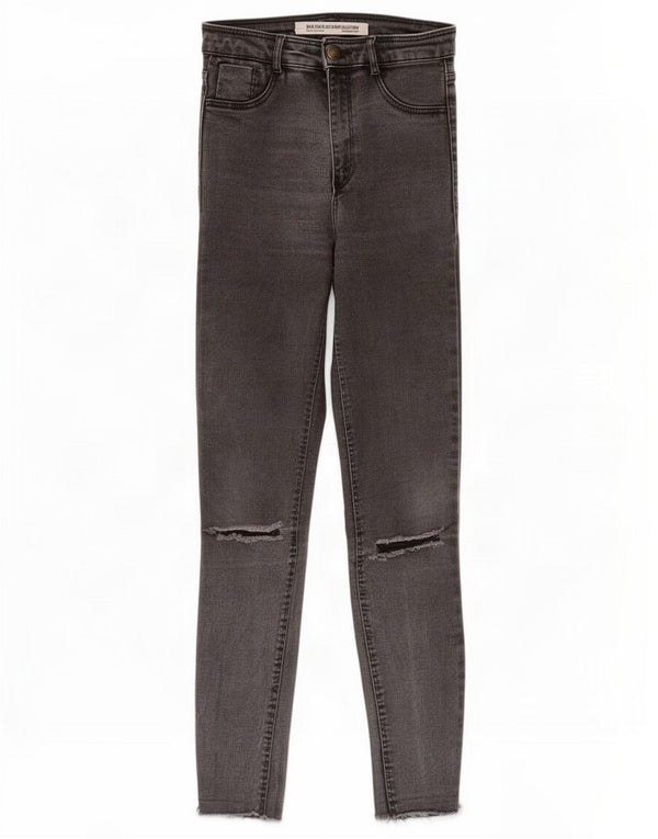 Calça jeans skinny feminina Zara Trafaluc desgastada EU 36 XS W26 L26 cinza