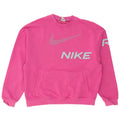 Moletom feminino Nike Graphic Oversized Jumper UK 10 pequeno algodão rosa
