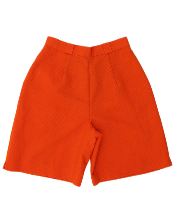 Vintage Womens High Waist Chino Shorts IT 44 Medium W26 Orange Geometric