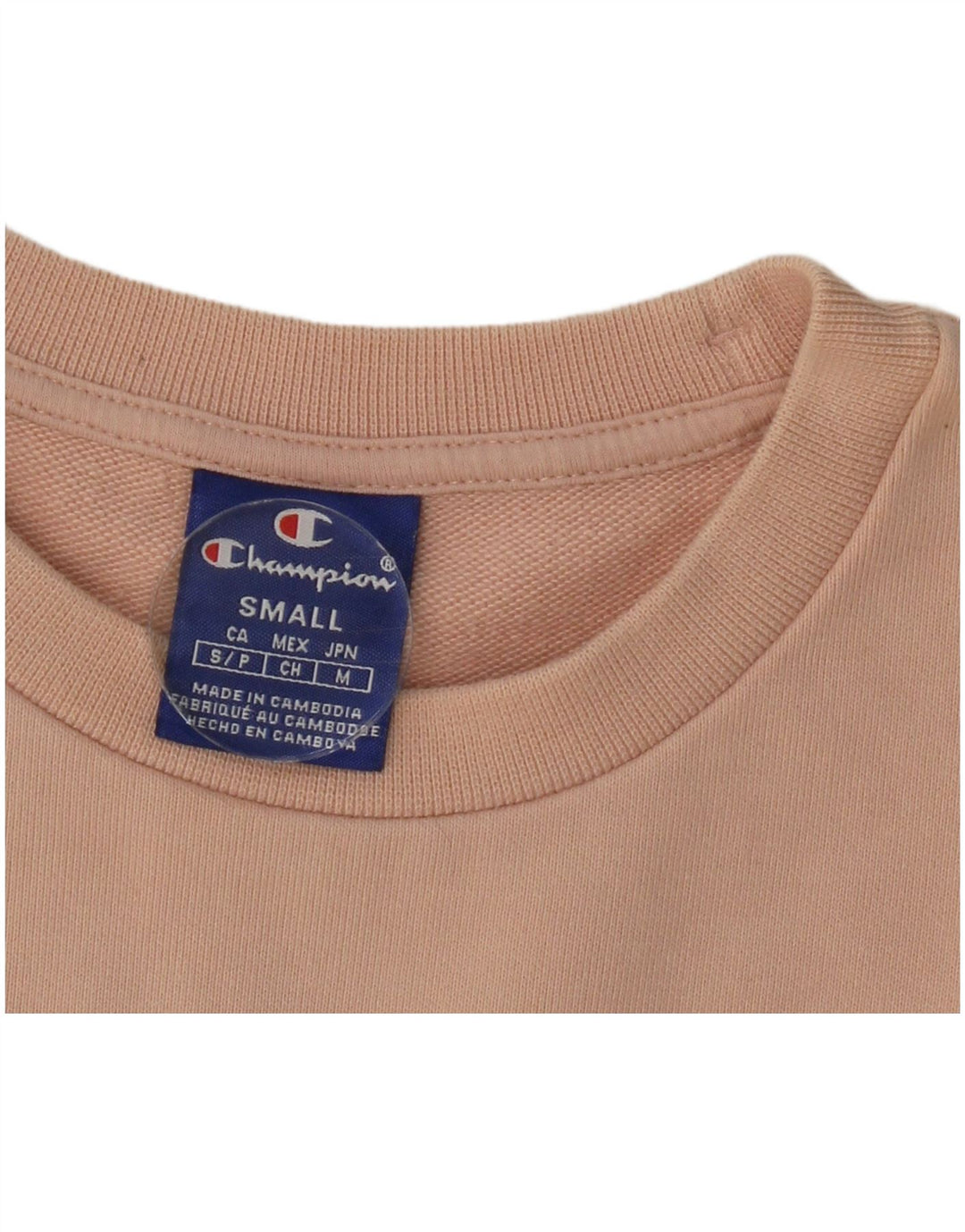 CHAMPION Suéter gráfico masculino com capuz pequeno rosa