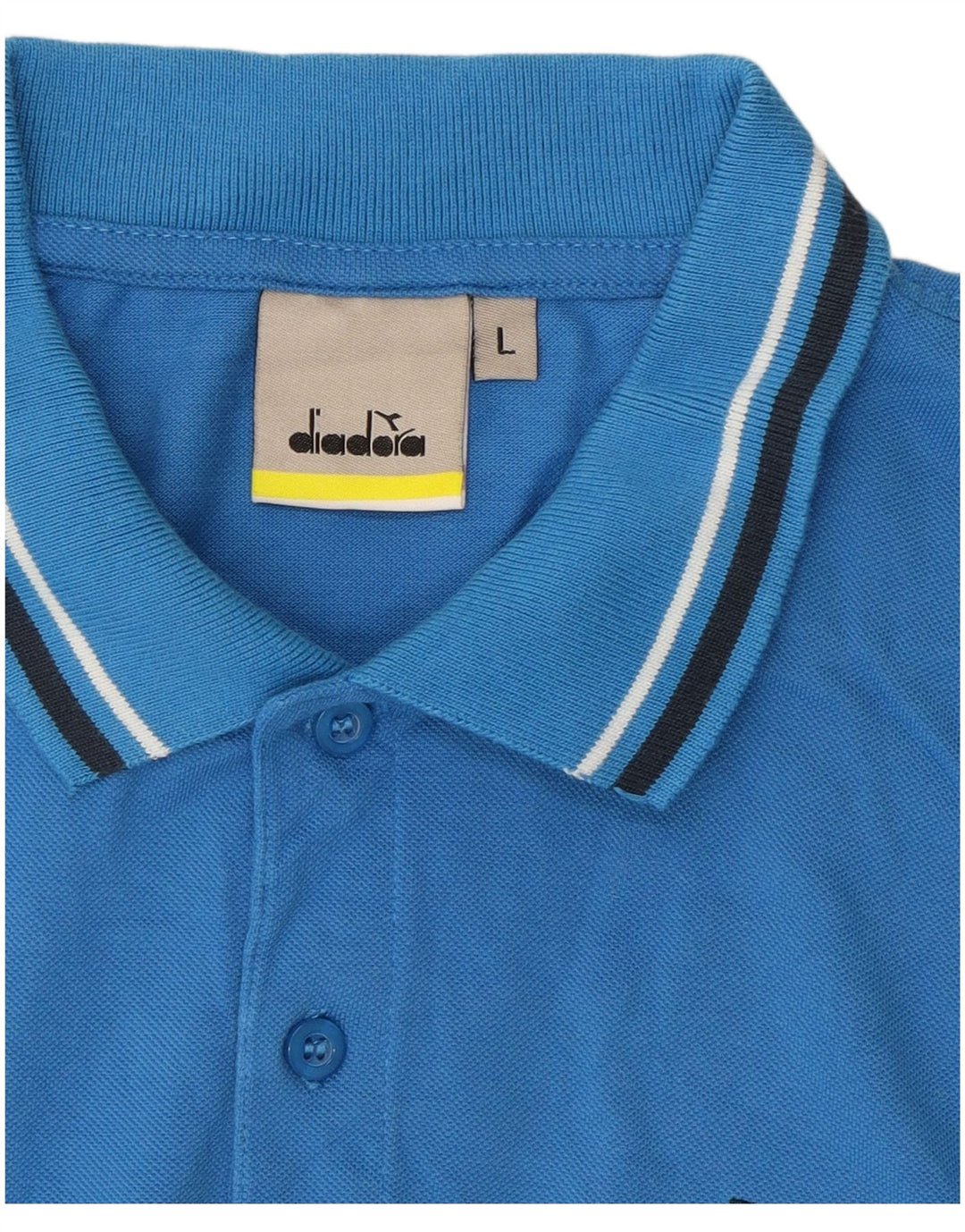 Camisa polo masculina DIADORA grande algodão azul