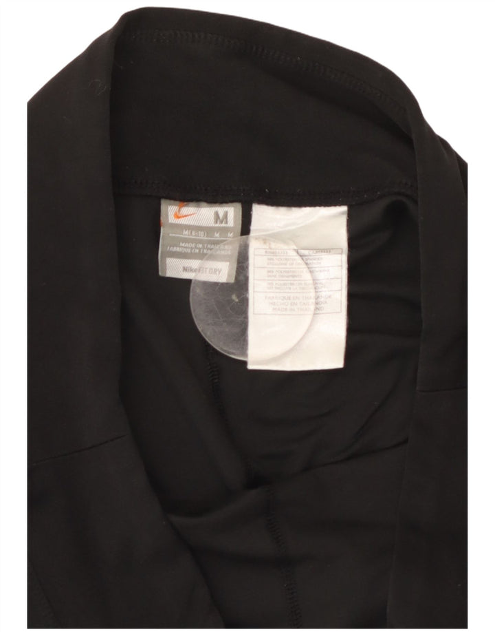 Nike Womens Capri Leggings US 8/10 Médio Preto Poliéster