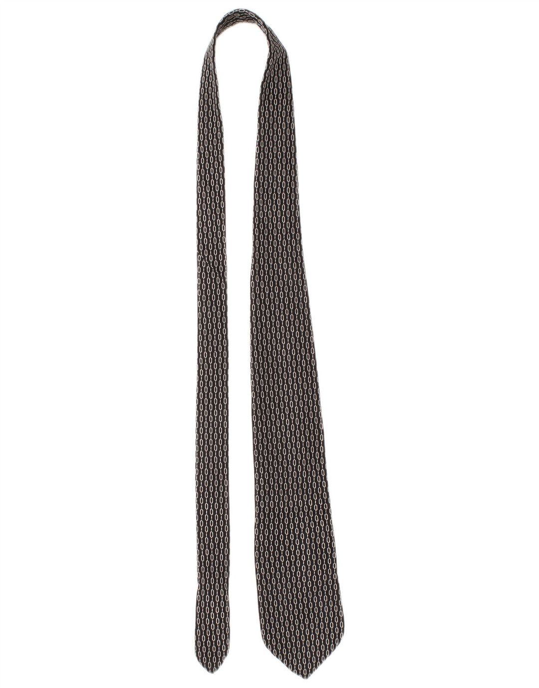 Gravata masculina Dolce & Gabbana tamanho único preto geométrico de seda clássico