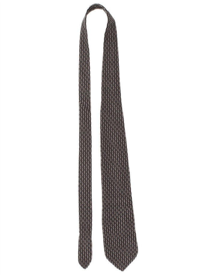 Gravata masculina Dolce & Gabbana tamanho único preto geométrico de seda clássico
