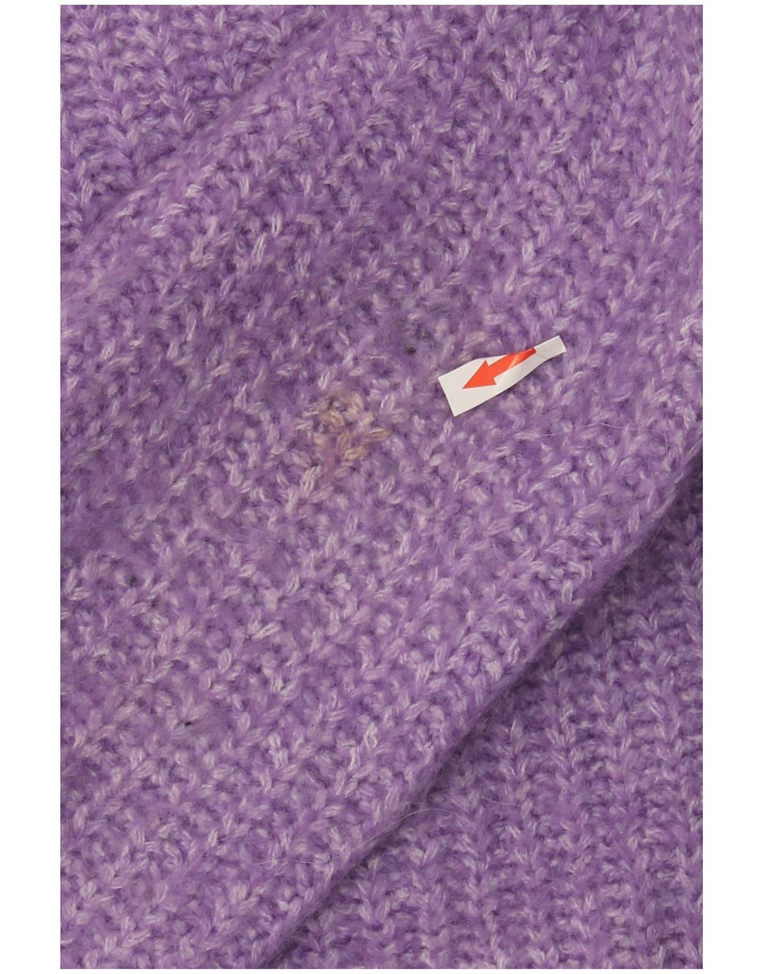 Suéter feminino Zara com gola redonda, Reino Unido 14, médio, roxo, poliéster