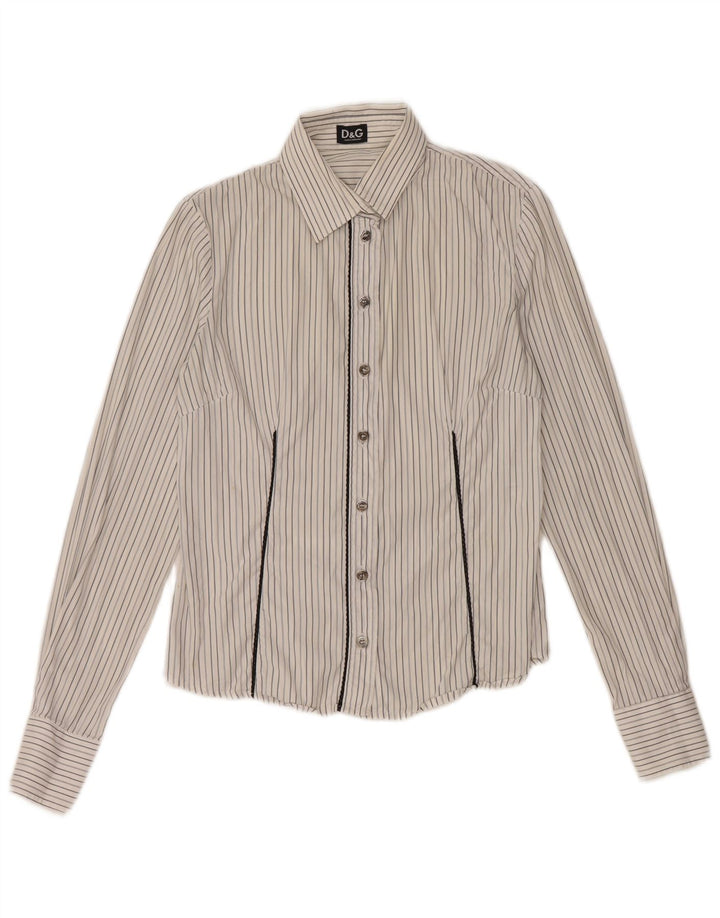 Camisa feminina Dolce & Gabbana IT 42 listra branca média